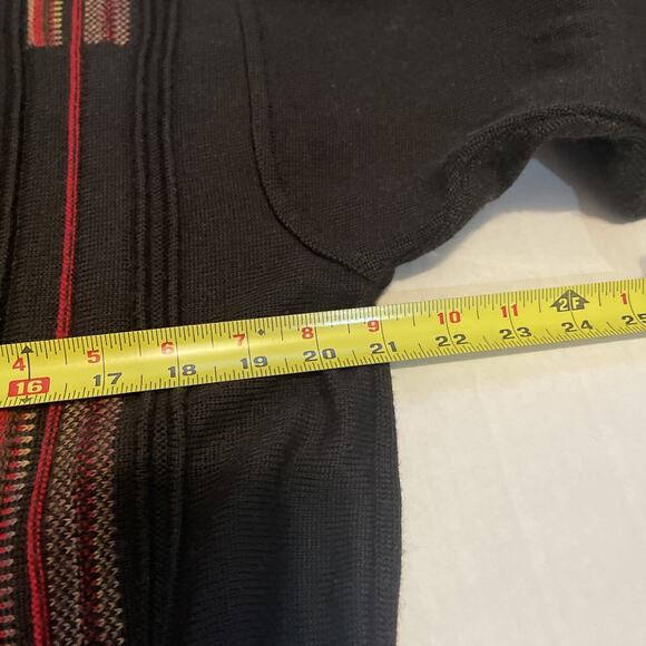 Vintage Claudio M Sweater Mens Medium Black Pullover Cable Knit 50% Wool - Picture 9 of 9